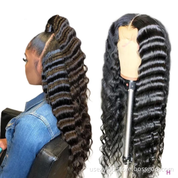 cheap wholesale HD 100% natural full lace human hair wig,HD brazilian glueless blonde human hair full lace wigs for black women